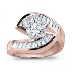 Rose Gold Diamond Engagement Setting